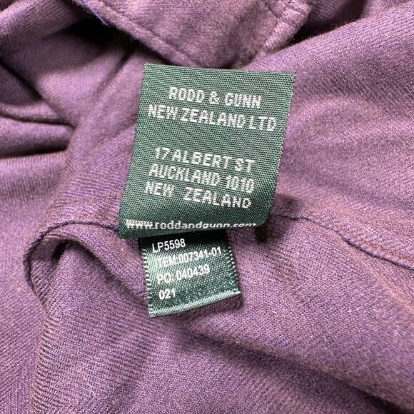 Rodd & Gunn NWT Sports Fit Albini Fabrics Purple Men's Button Up Dress Shirt 2XL - Picture 7 of 9